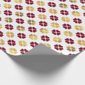 PAPIER CADEAU ROUGE & OR VALENTINES JOUR COEURS (Coin)