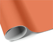 Papier Cadeau Rouge Orangé Brûlé Pop De Couleur (Coin rond)