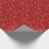 Papier Cadeau Rouge Pailleté Séquins Gros Grain (Coin)