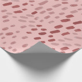Papier Cadeau Rouge Pastel à Points Peints (Coin)