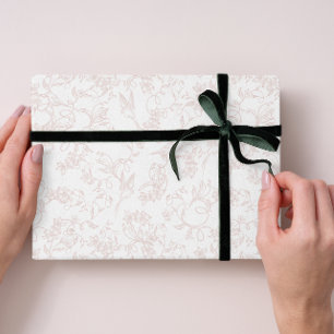 Papier Cadeau Rouge personnalisé Allure Rose motif féminin