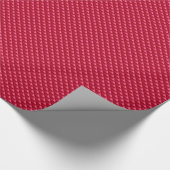 Papier Cadeau Rouge rubis, aspect émail, grille cloutée (Coin)