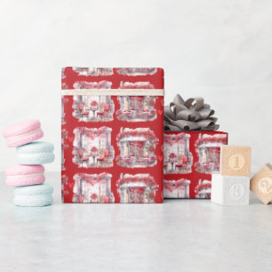 Papier Cadeau Rouge Saint Valentin Caffe Romantique