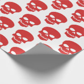 Papier Cadeau Rouge sur crâne blanc (Coin)