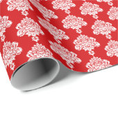 Papier Cadeau Rouge tomate | Papier blanc à enveloppement de Dam (Coin rond)