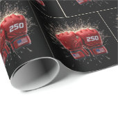 Papier Cadeau Rouge UFC Gants de combat pour USA 250e anniversai (Coin rond)