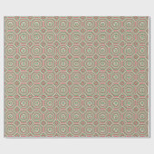 Papier Cadeau Rouge, vert blanc abstrait emballage de vacances (Plat)