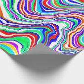 Papier Cadeau Rouge, Vert, Bleu, Blanc Abstrait (Coin)