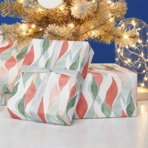 Papier Cadeau Rouge Vert Crème Menthe Blanche Noël
