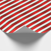 Papier Cadeau Rouge, vert et blanc Grandes vacances de Noël (Coin)