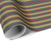 Papier Cadeau Rouge Vert Et Or Noël Candé (Coin rond)