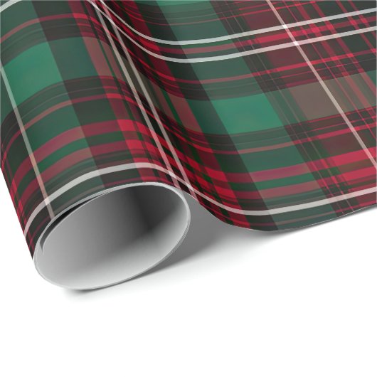 Papier Cadeau Rouge/vert mignon (Coin rond)