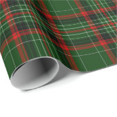 Papier Cadeau Rouge & Vert Pays Noël Plaid (Coin rond)