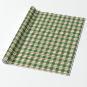 Papier Cadeau Rouge Vert Plaid Noël Check Plaid Cadeau Wrappin (Déroulé)