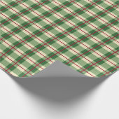 Papier Cadeau Rouge Vert Plaid Noël Check Plaid Cadeau Wrappin (Coin)
