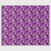 Papier Cadeau Rouge violet Abstrait Fluid Art Anniversaire (Plat)
