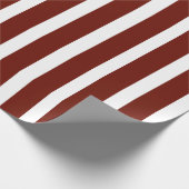 Papier Cadeau Rouges foncés et blancs rayures verticales classiq (Coin)