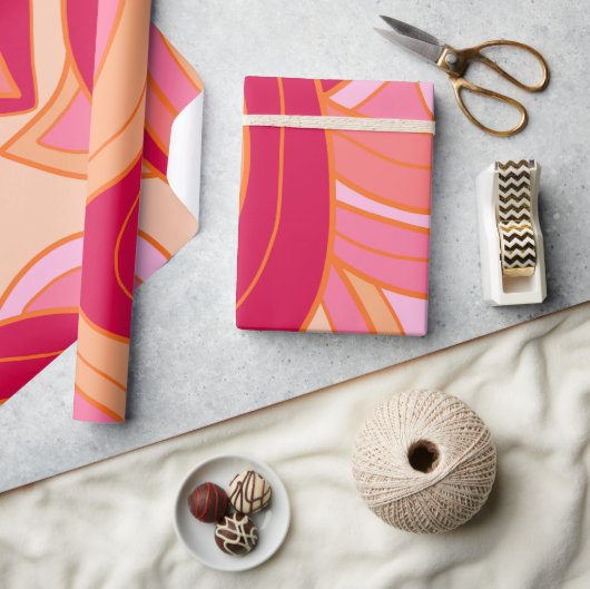 Papier Cadeau Rouges Groovy (Artisanat)