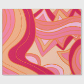 Papier Cadeau Rouges Groovy (Plat)