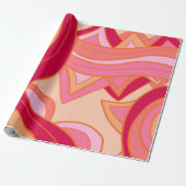 Papier Cadeau Rouges Groovy (Déroulé)
