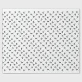 Papier Cadeau Rough Collie Charbon (Plat)