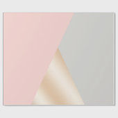 Papier Cadeau Rougissent le rose, le gris et les triangles (Plat)