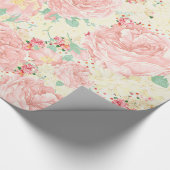 Papier Cadeau Rougissent les roses de Bohème roses de pastel de (Coin)