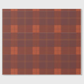 Papier Cadeau Rouille rouge et orange Plaid Motif (Plat)