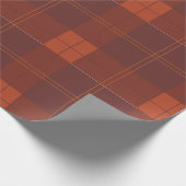 Papier Cadeau Rouille rouge et orange Plaid Motif (Coin)