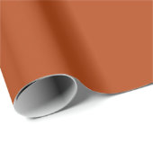 Papier Cadeau Rouille solide brun (Coin rond)