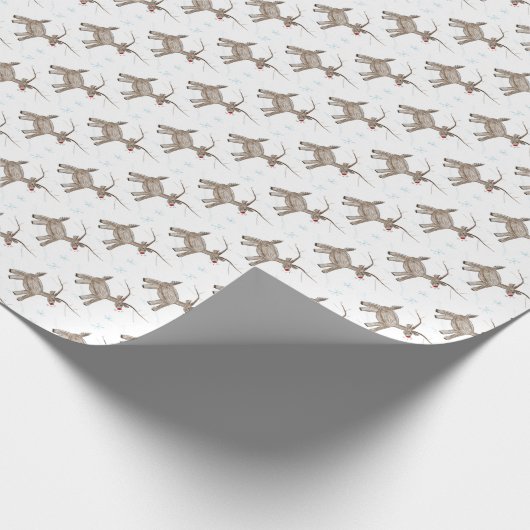 Papier Cadeau Rouleau à papier - Art pour enfants - Rudolph (Coin)
