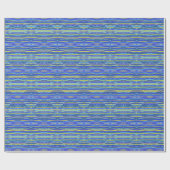 Papier cadeau Rouleau Bleu Bandes (Plat)