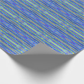 Papier cadeau Rouleau Bleu Bandes (Coin)
