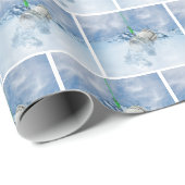 Papier Cadeau rouleau d'argent sur hameçon (Coin rond)