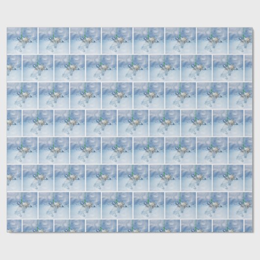 Papier Cadeau rouleau d'argent sur un hameçon (Plat)