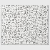 Papier Cadeau Rouleau de coloriage continu géant Doodles (Plat)