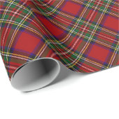 Papier Cadeau Rouleau de papier à enveloppement Diagonal Rouge (Coin rond)