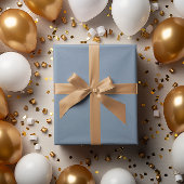 Papier Cadeau Rouleau de papier d'enrobage bleu à périmètre pous