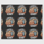 Papier Cadeau Rouleaux café et cannelle (Plat)