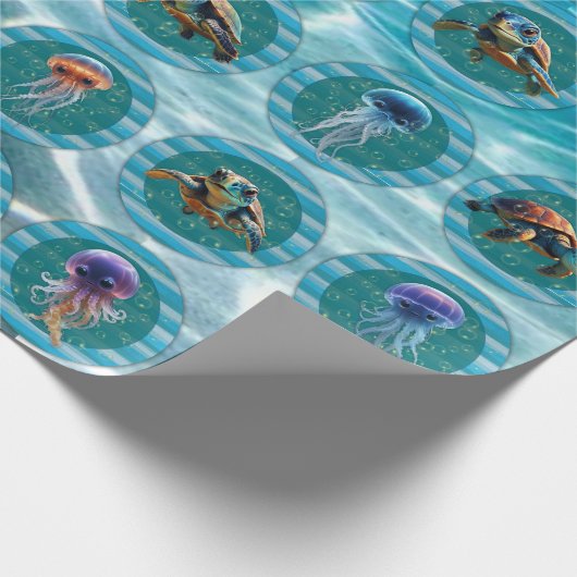 Papier Cadeau Rouleaux en papier d'enrobage Bubbly Seas 5 (Coin)