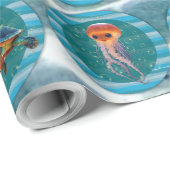 Papier Cadeau Rouleaux en papier d'enrobage Bubbly Seas 5 (Coin rond)