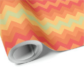 Papier Cadeau Roulette Chic Giftwrap : Rouge, Orange, Vert Chevr (Coin rond)
