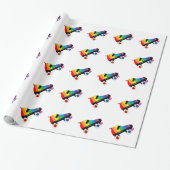Papier Cadeau roulettes arc-en-ciel (Déroulé)