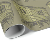 Papier Cadeau roulotte de gitans (Coin rond)