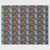 Papier Cadeau Roundabout Clown (Plat)