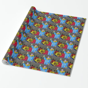 Papier Cadeau Roundabout Clown
