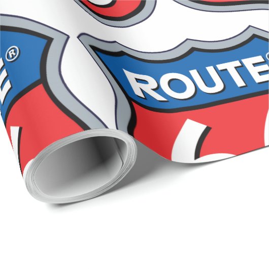Papier Cadeau Route 66 (Coin rond)