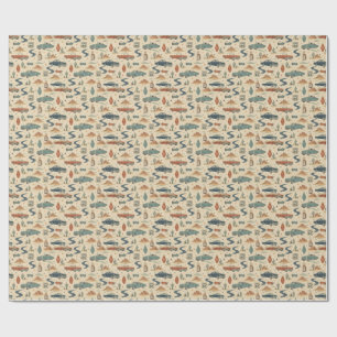 Papier Cadeau route 66 Voitures Classiques Motif Artistique Rétr