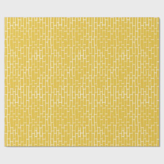 Papier Cadeau Route de briques - Jaune et transparent (Plat)