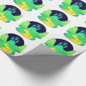 Papier Cadeau route en brique jaune (Coin)